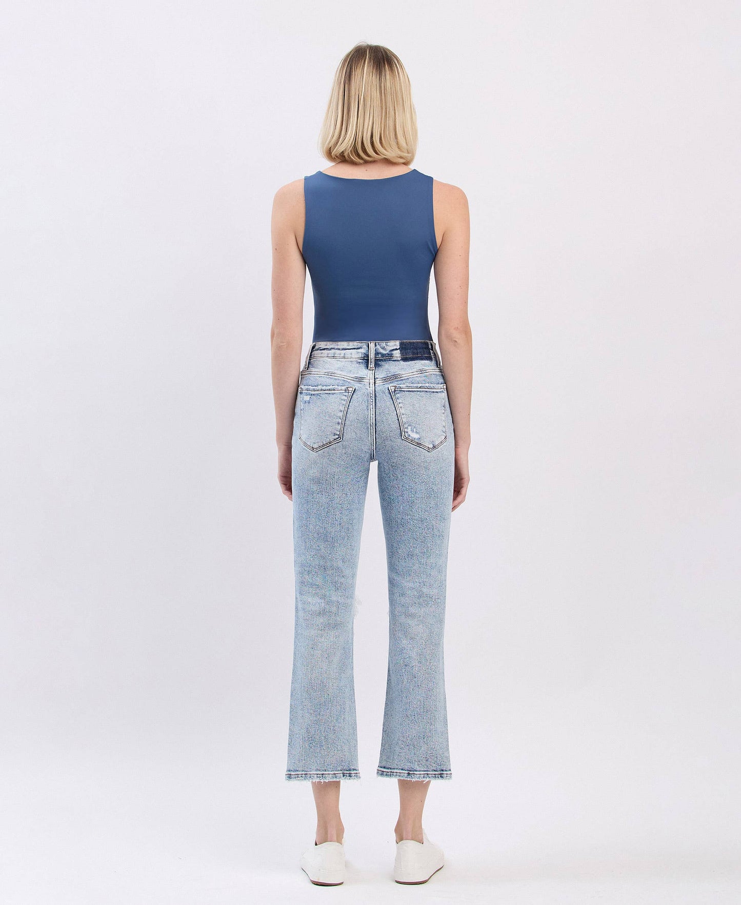 HIGH RISE CROP STRAIGHT JEANS 1068