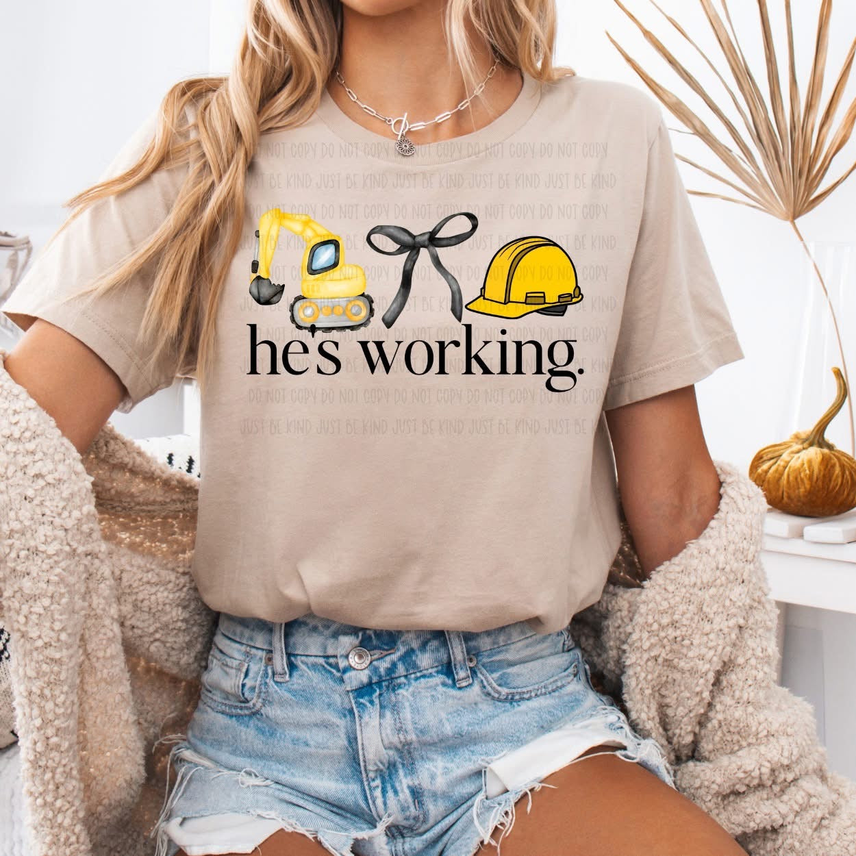 He’s working excavator 3 DTF Transfer