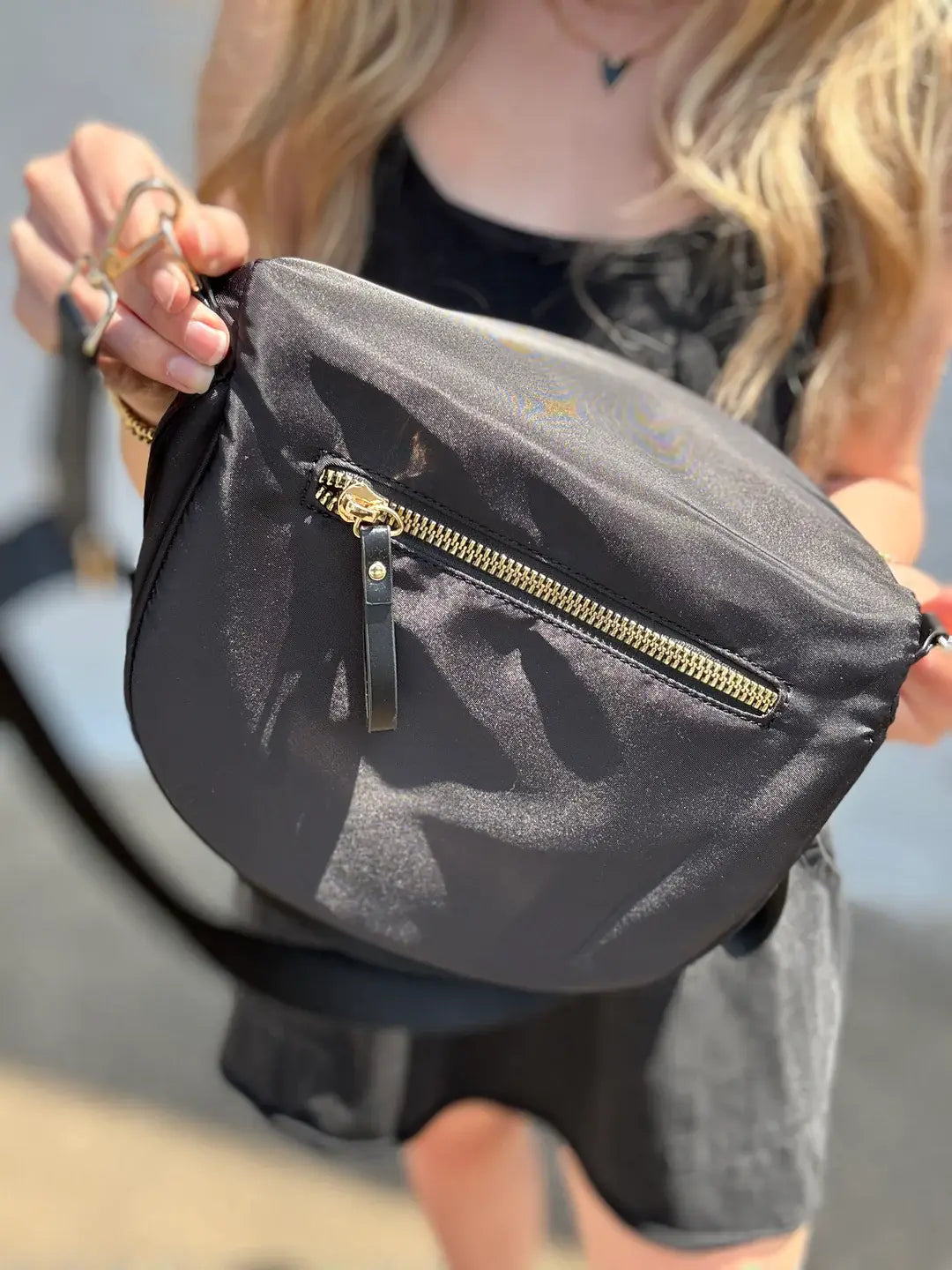 Nylon Double Zip Bum Bag #802