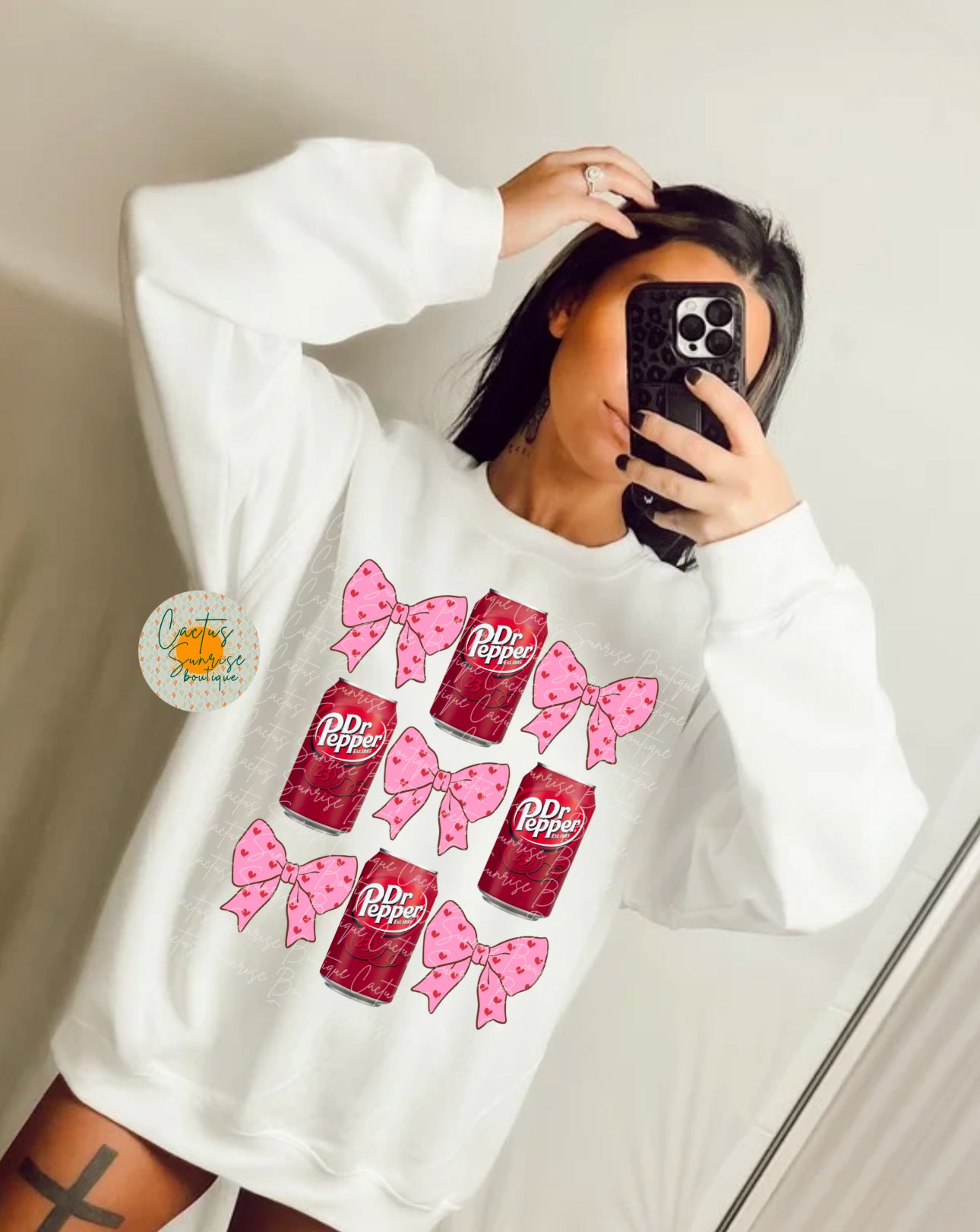 Dr. Pepper Coquette Bow DTF Transfer
