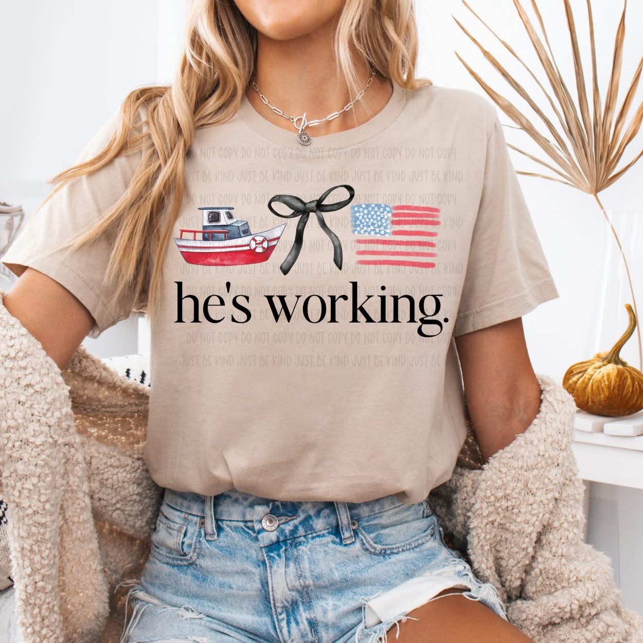 He’s working Coastguard DTF Transfer