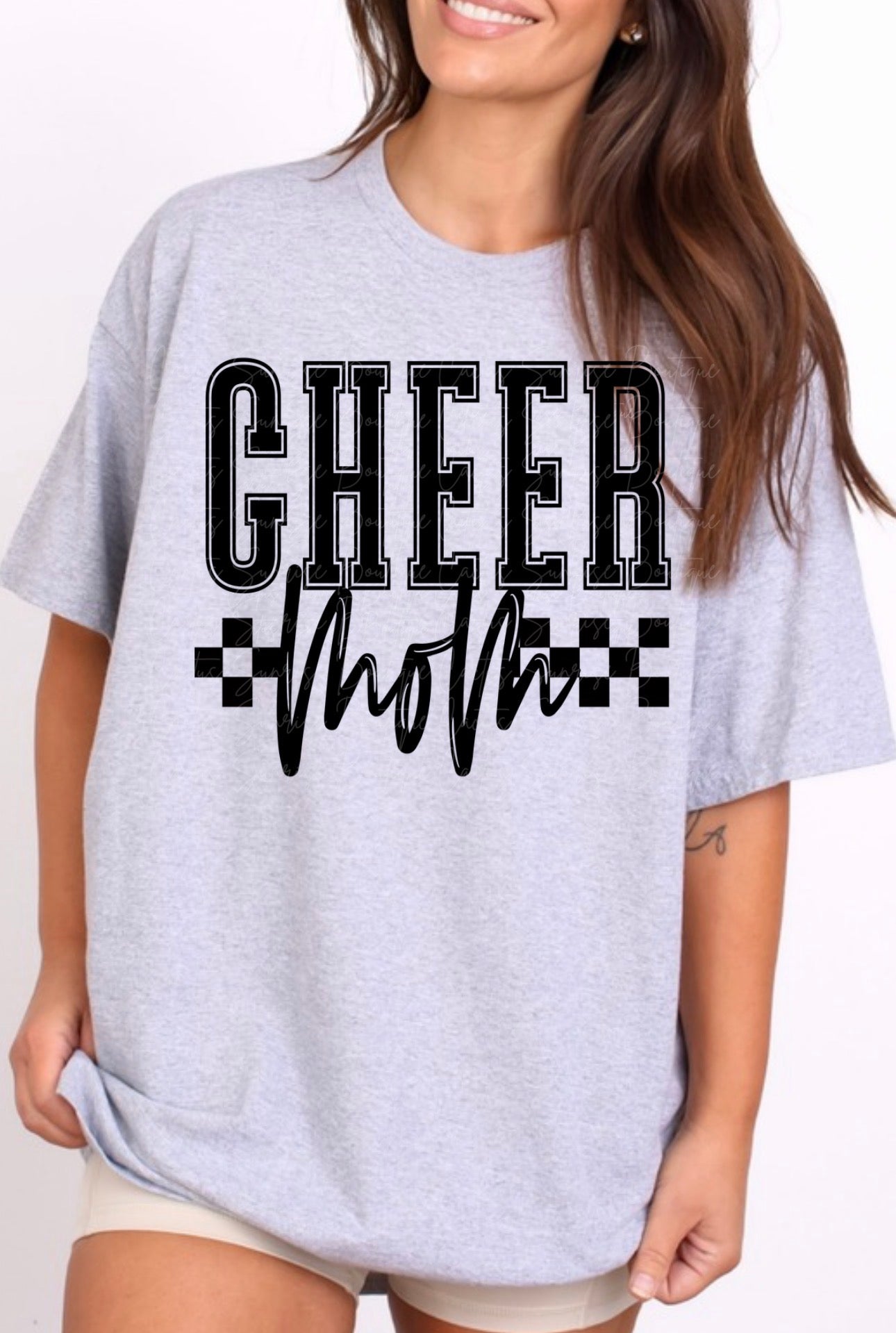Cheer mom checkered
