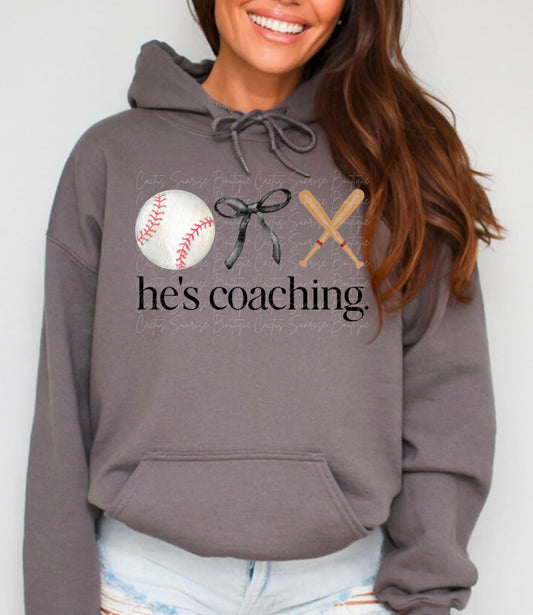He’s Coaching Baseball DTF Transfer