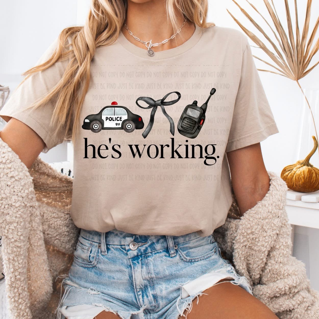 He’s working police 2 DTF Transfer