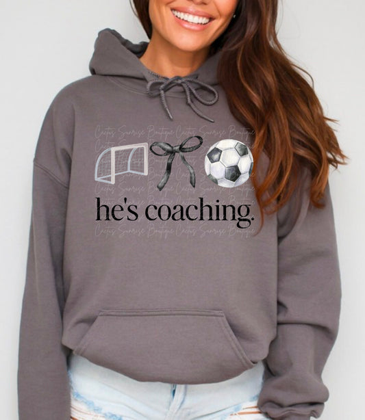 He’s Coaching Soccer