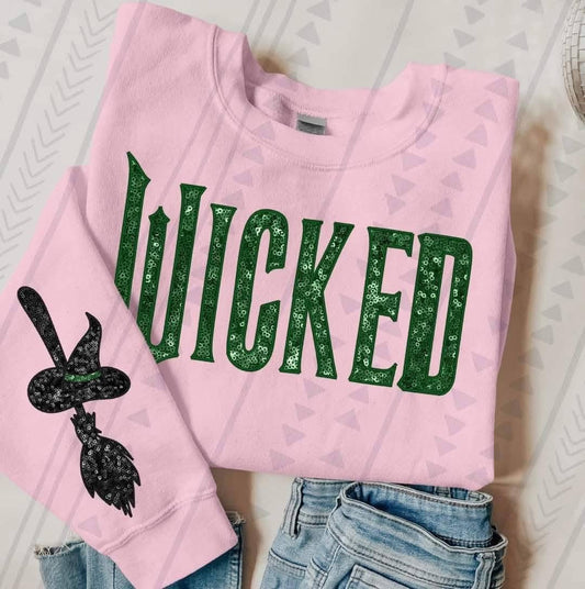 Wicked- Green/Black Faux Sequins