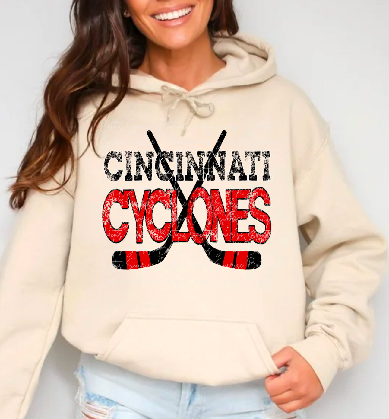 Cyclones Hockey Sticks- Distressed