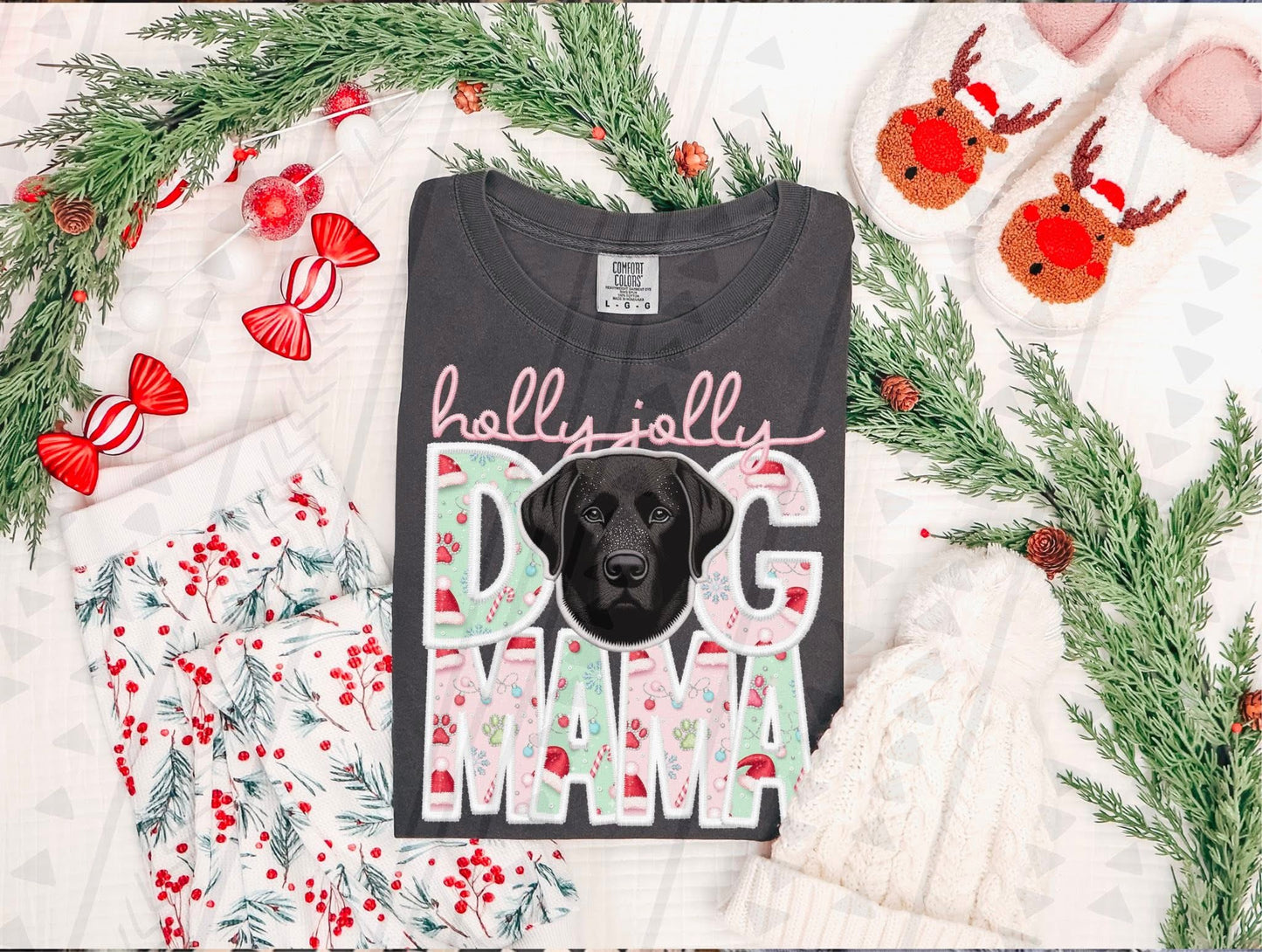 Holly Jolly Dog Mama (you pick the pup)