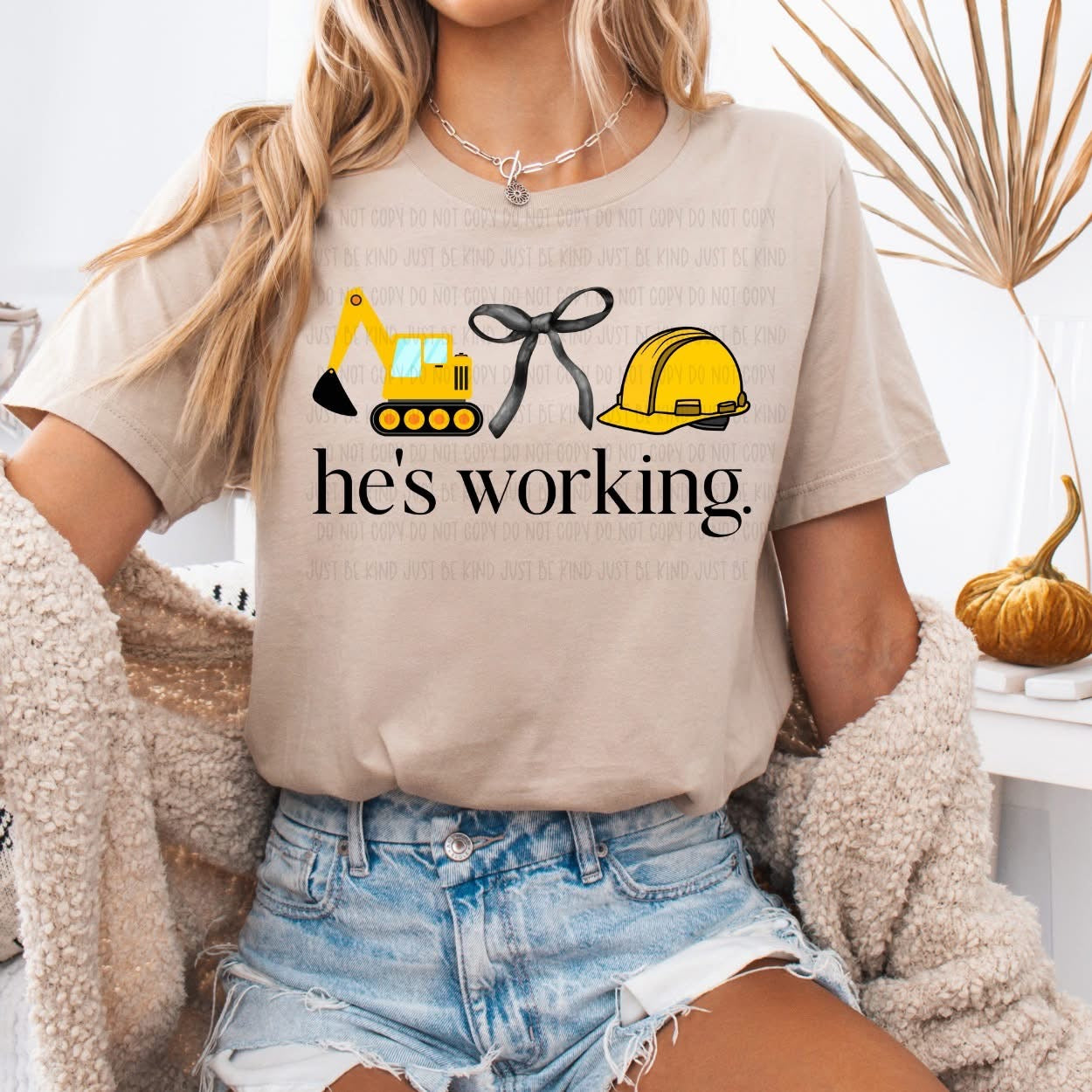 He’s working excavator 1 DTF Transfer