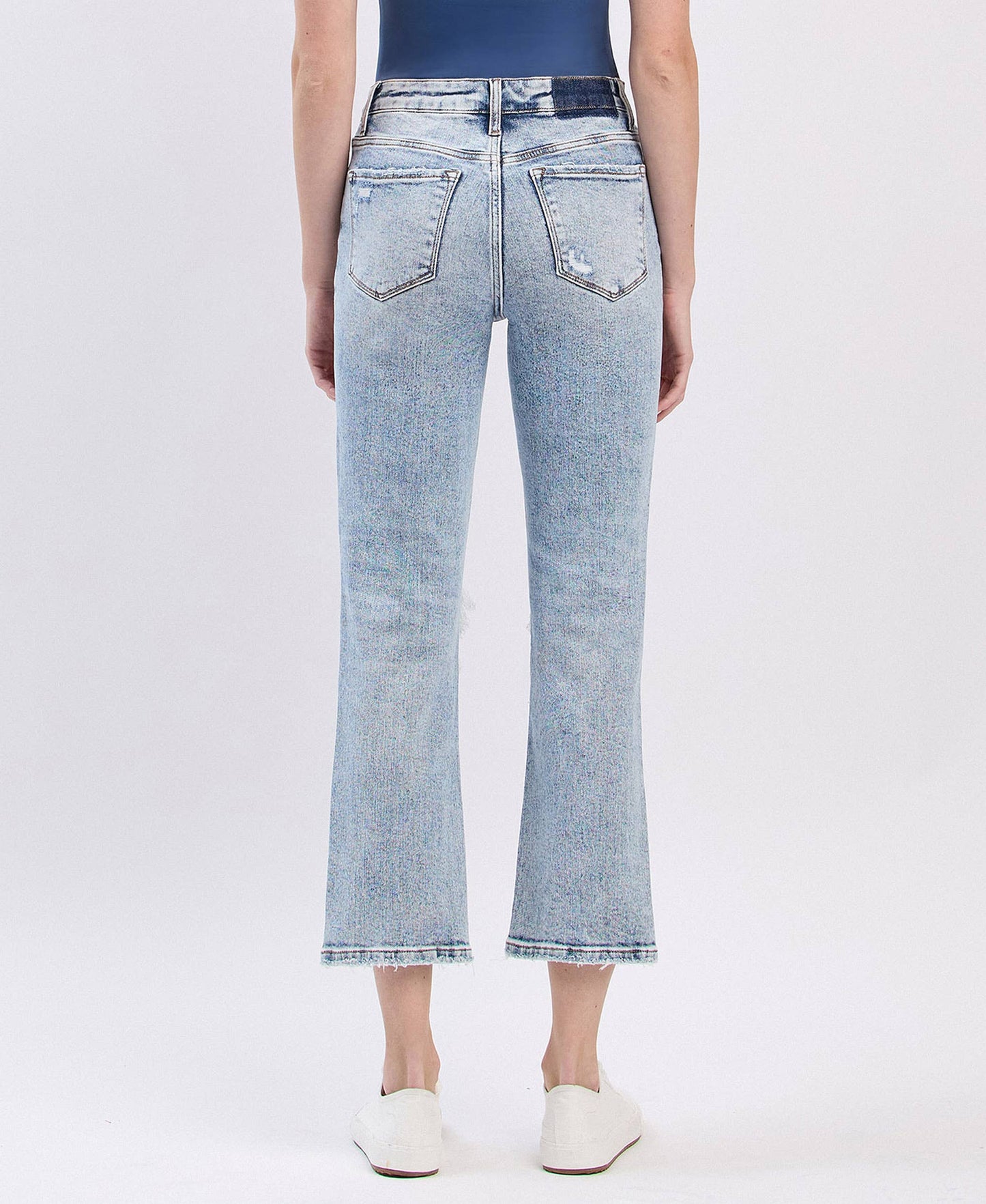 HIGH RISE CROP STRAIGHT JEANS 1068