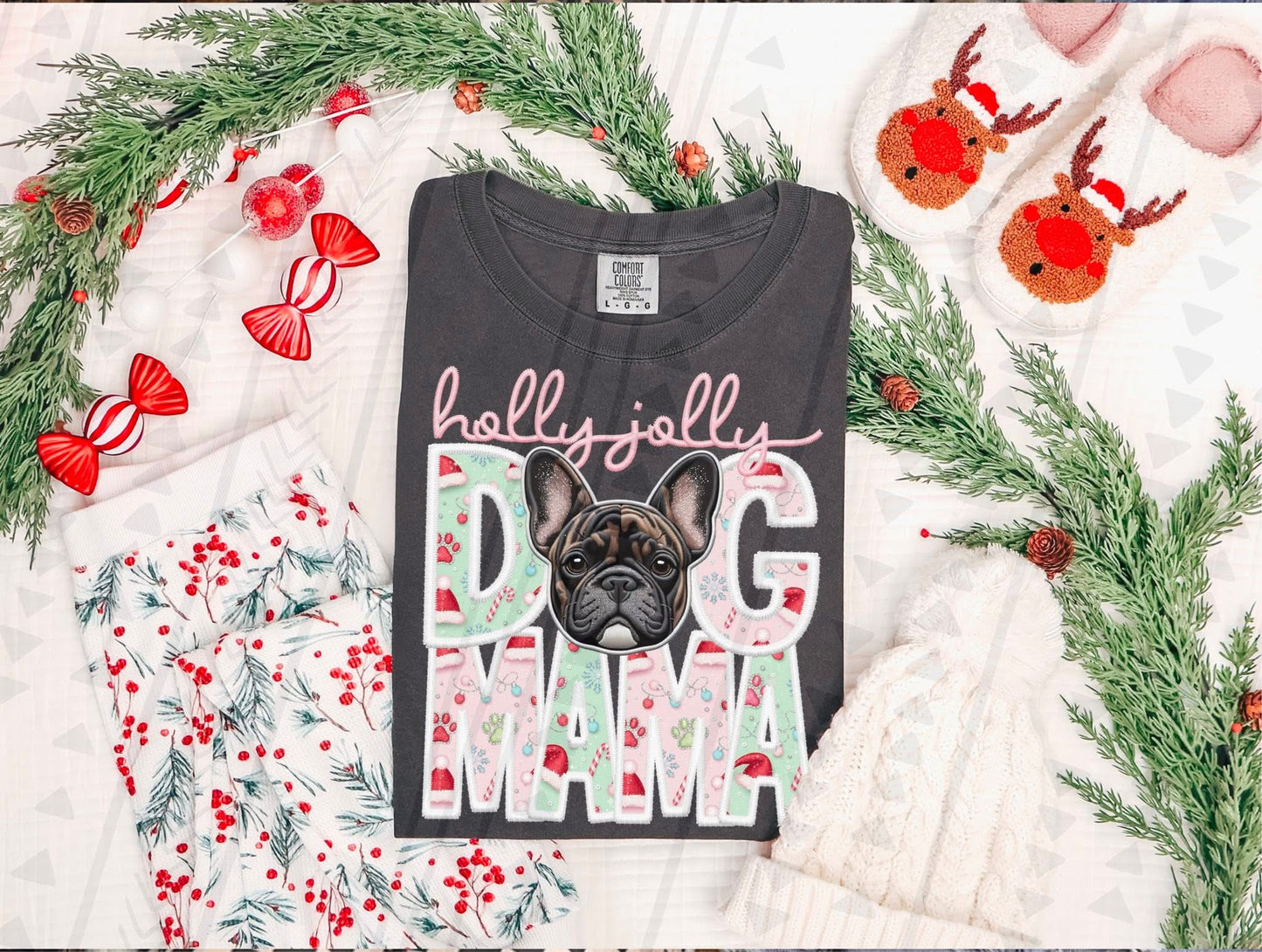 Holly Jolly Dog Mama (you pick the pup)