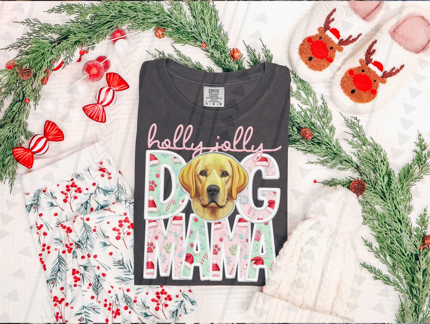 Holly Jolly Dog Mama (you pick the pup)