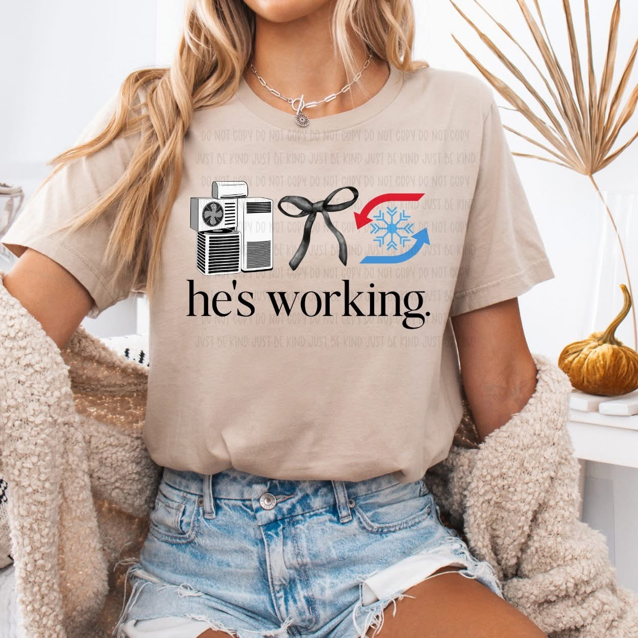 He’s working HVAC DTF Transfer