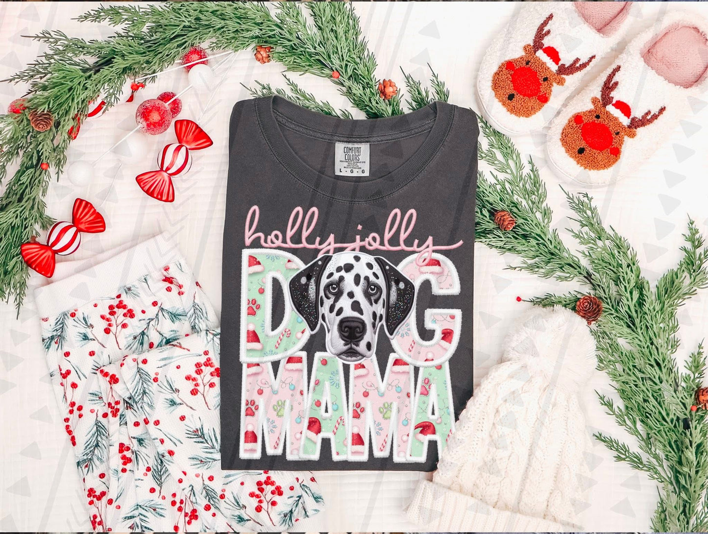 Holly Jolly Dog Mama (you pick the pup)