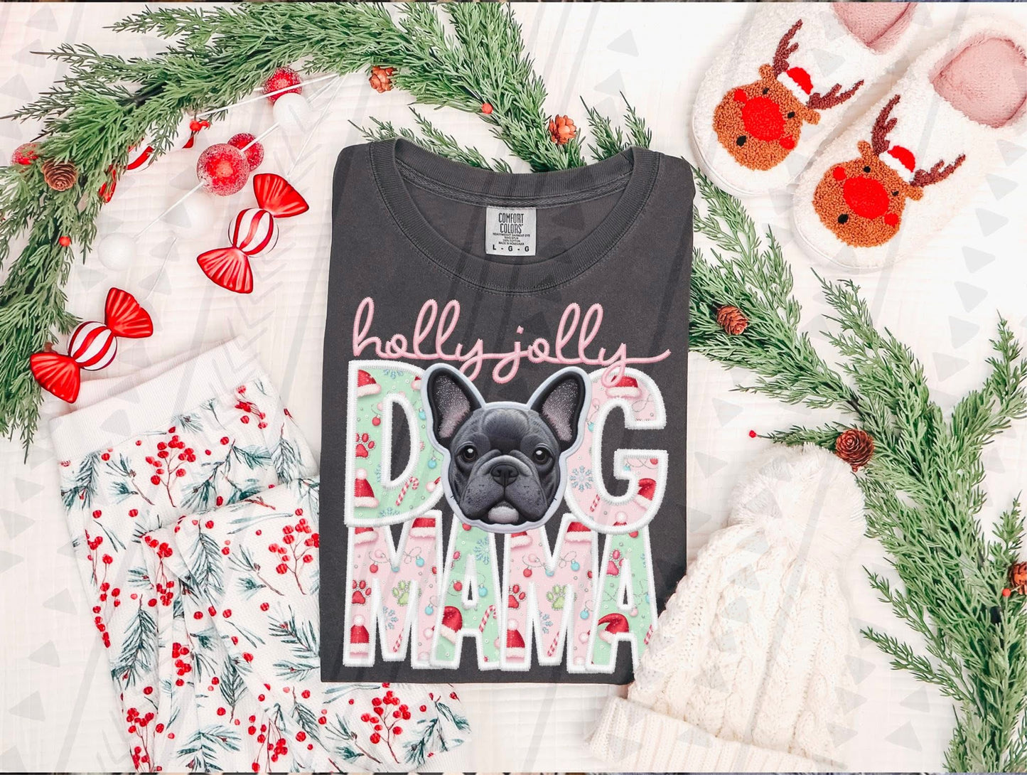 Holly Jolly Dog Mama (you pick the pup)