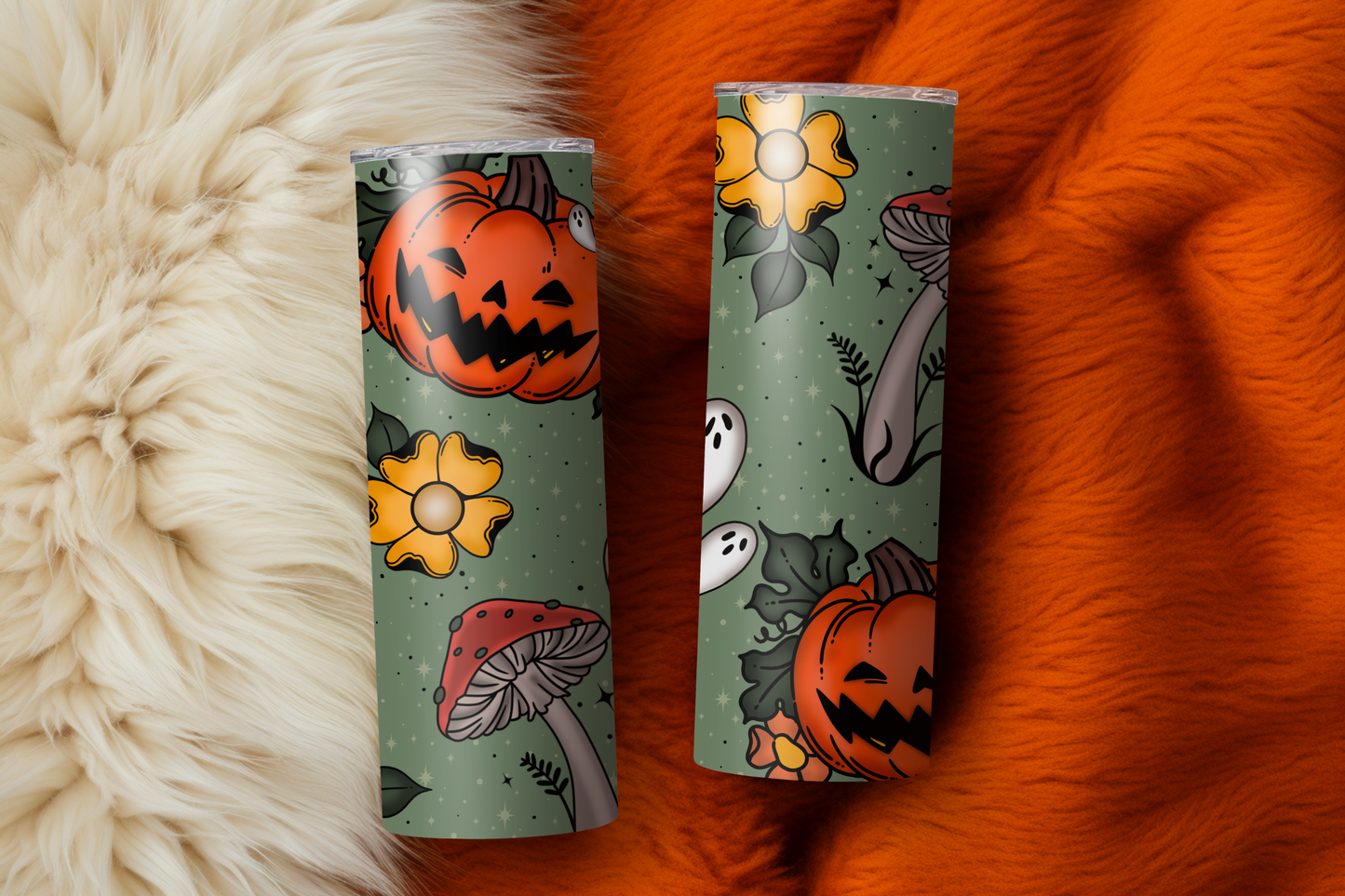Fall Pumpkin Seamless Tumbler