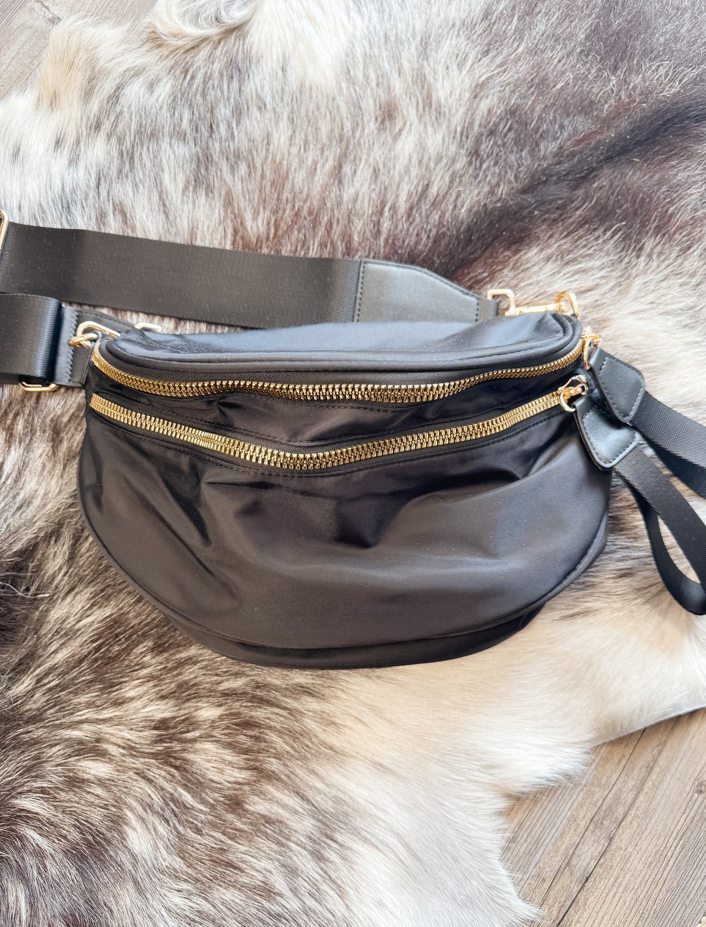 Nylon Double Zip Bum Bag #802