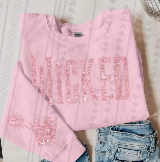 Wicked Pink- Faux Sequins