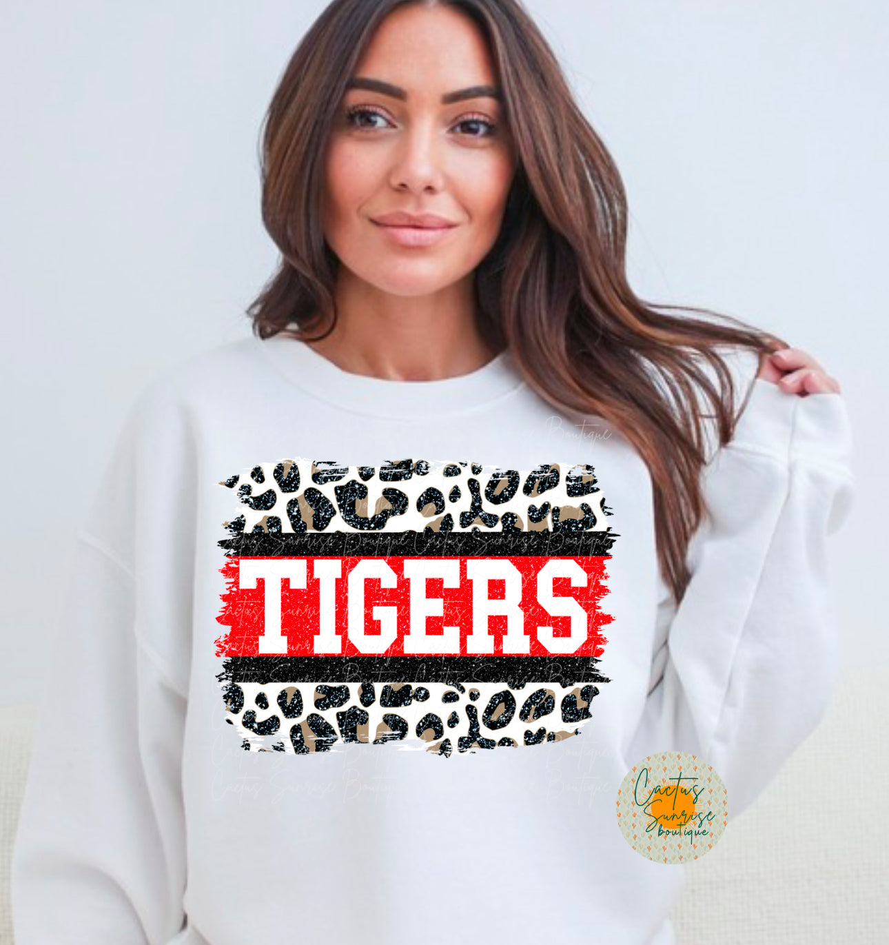 Tigers Distressed Faux Glitter
