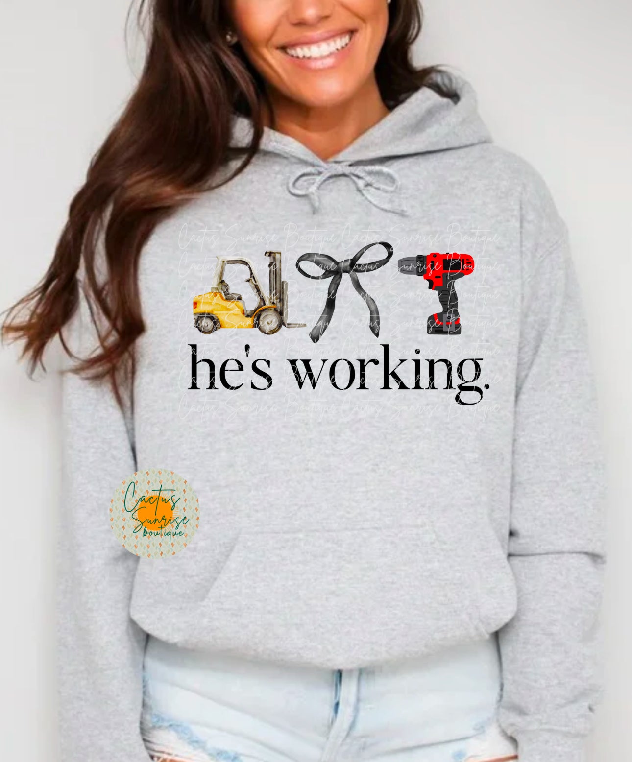 He’s working- Forklift/Impact Driver DTF Transfer