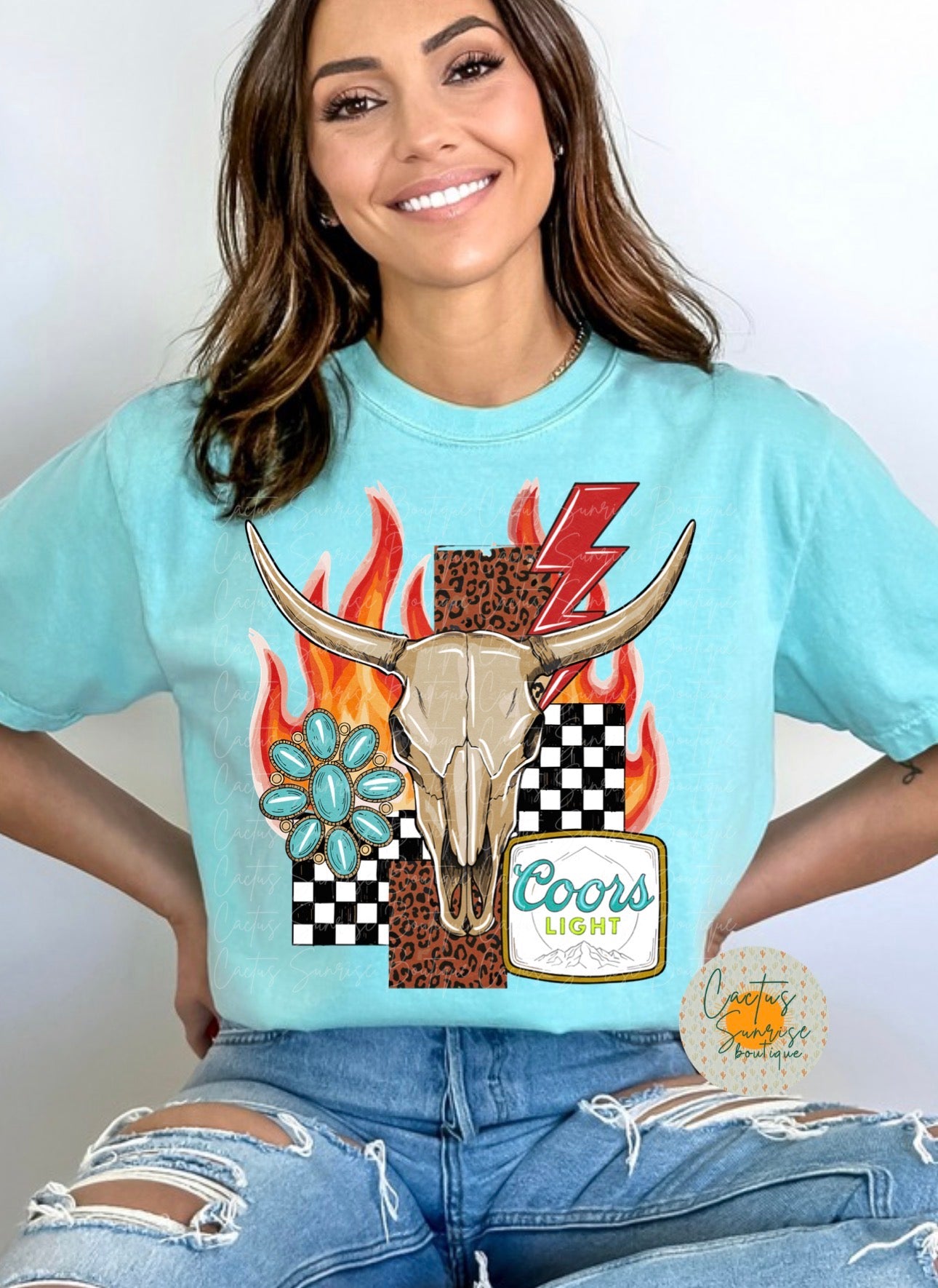 Bull Skull Retro