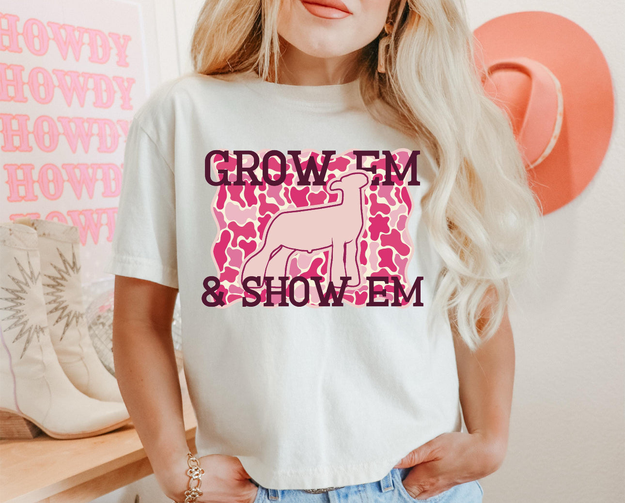 Grow em & show em Pink Camo- Lamb
