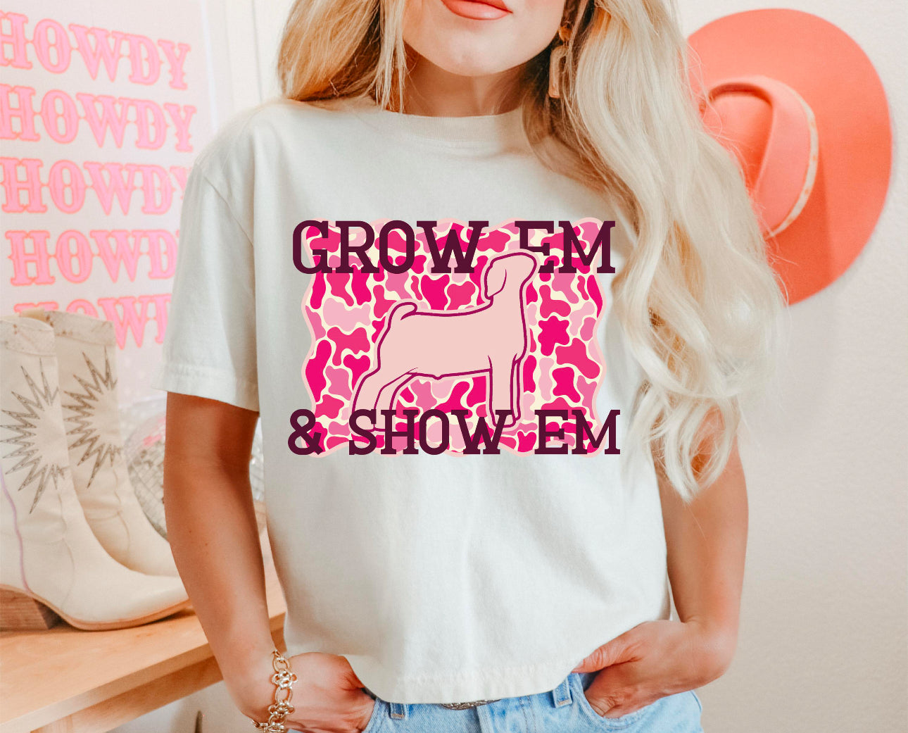 Grow em & show em Pink Camo- Goat