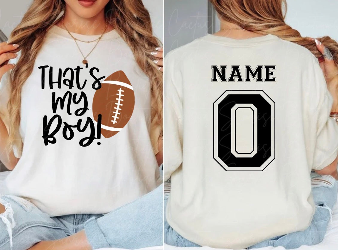 That's my boy- Football