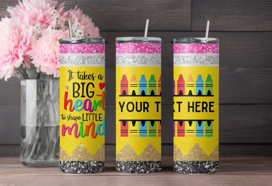 Big heart teacher 20oz Tumbler