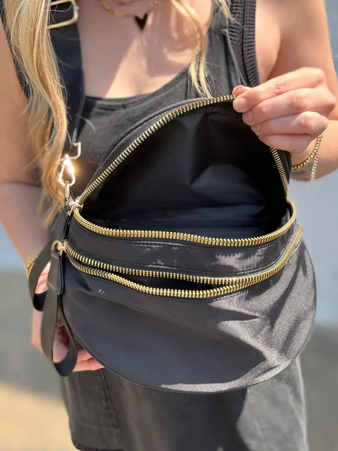 Nylon Double Zip Bum Bag #802