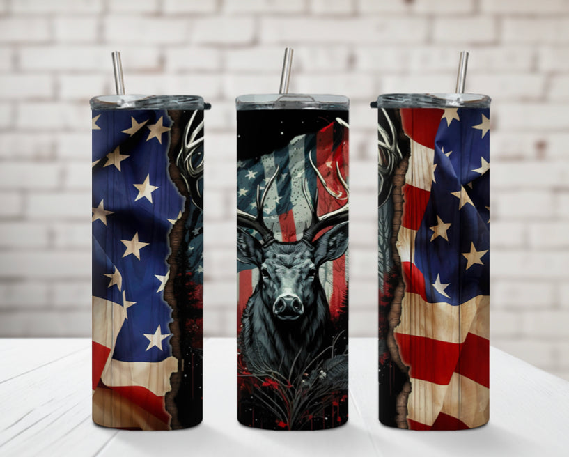 Deer Flag Tumbler
