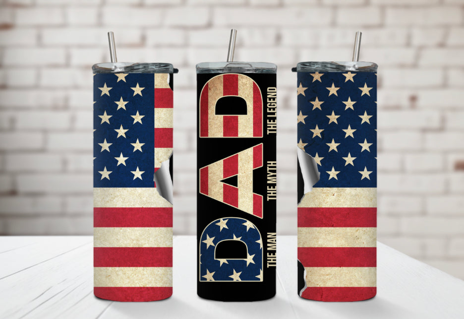 Dad Flag Tumbler
