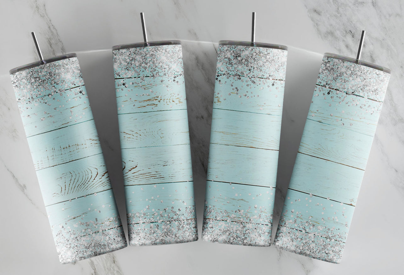 Light Blue Wood blank 20oz Tumbler