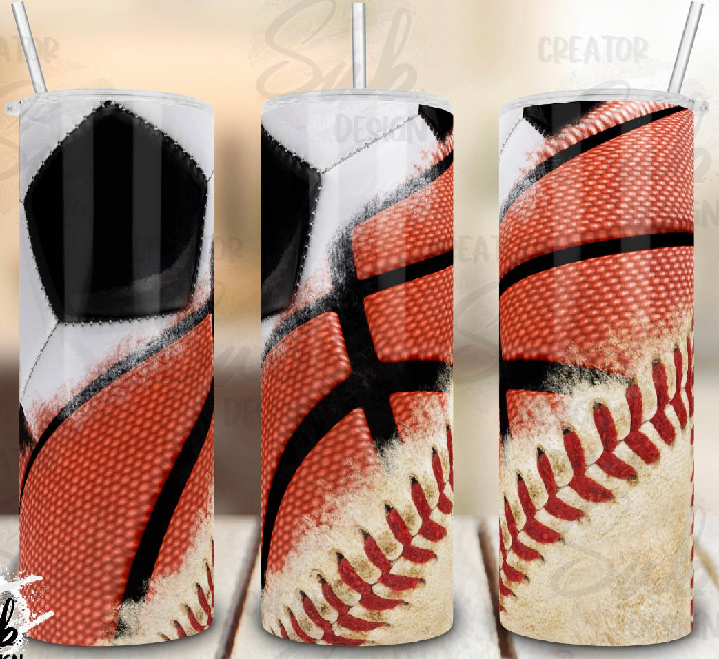 Soccer/Basketball/Baseball Combo 20oz Tumbler