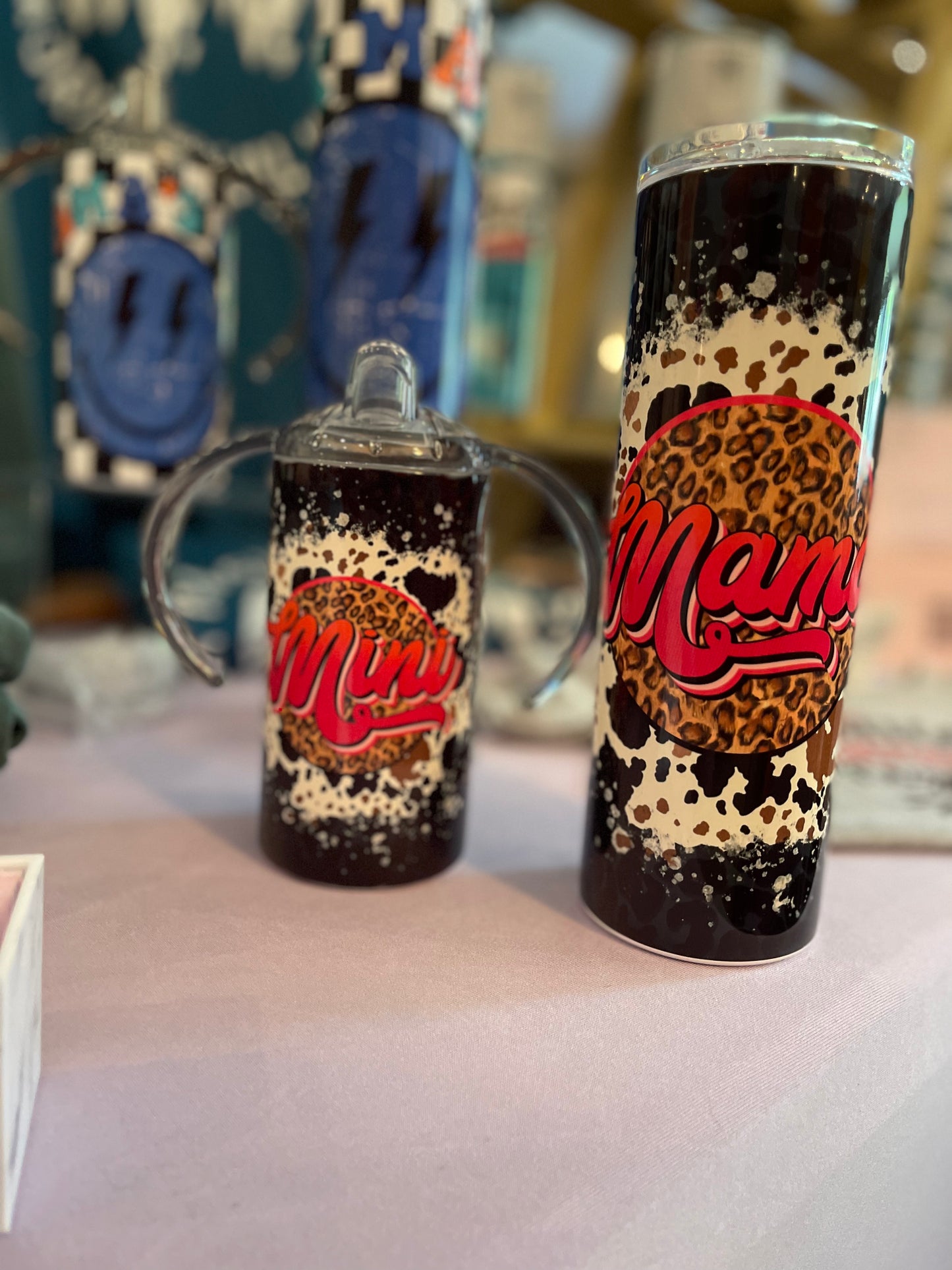 Cow/Cheetah Mama/Mini Tumbler Combo