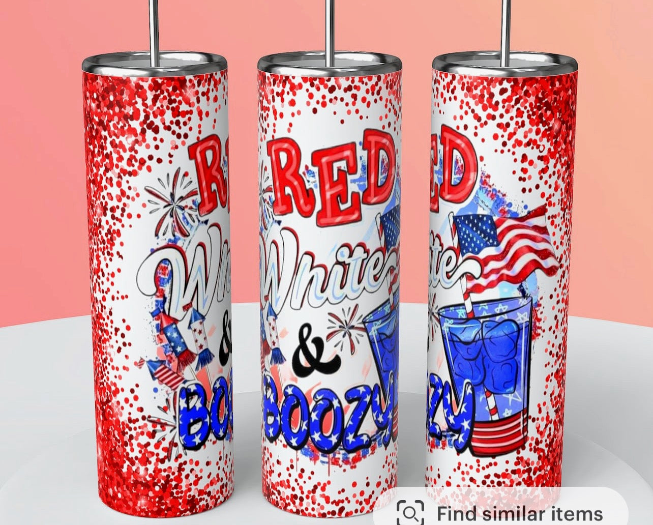 Red White & Boozy 20oz Tumbler