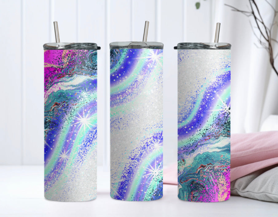 Glitter Multi Color Tumbler