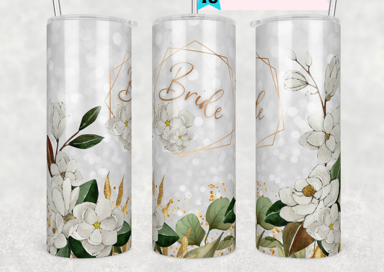 Bride Gold Leafy 20oz Tumbler