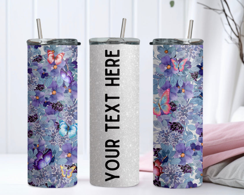 Purple butterfly Tumbler