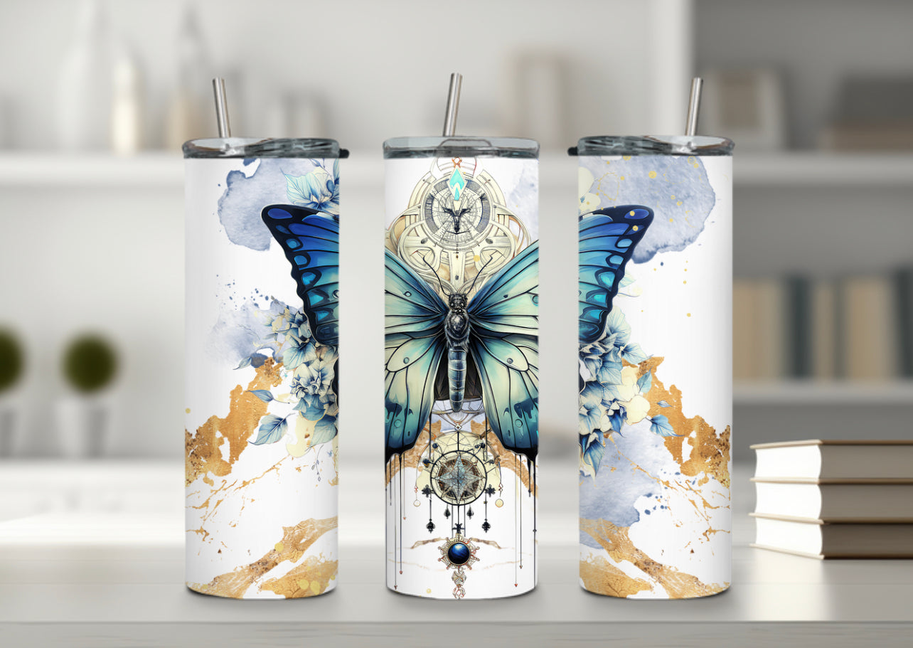 Blue butterfly Tumbler