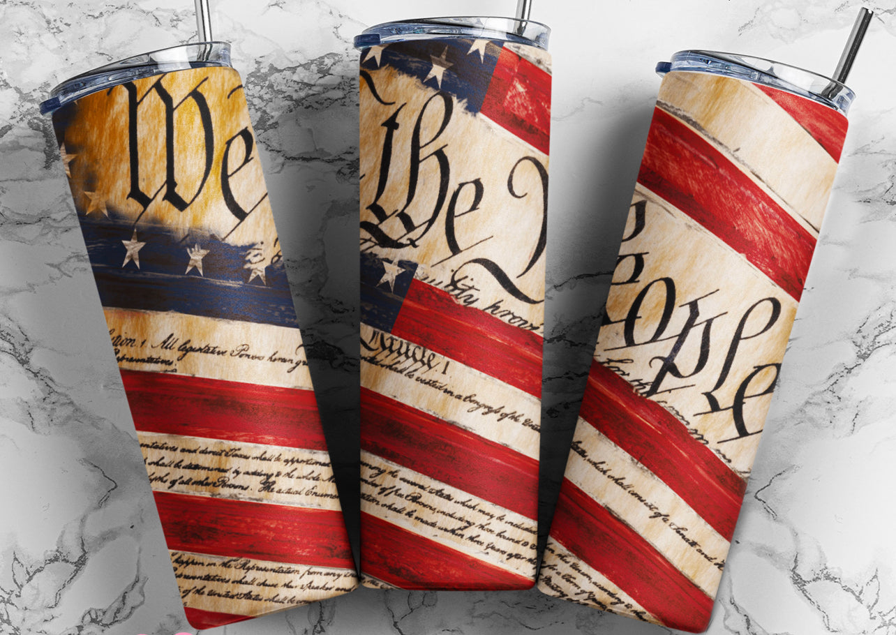 We the people flag 20oz Tumbler