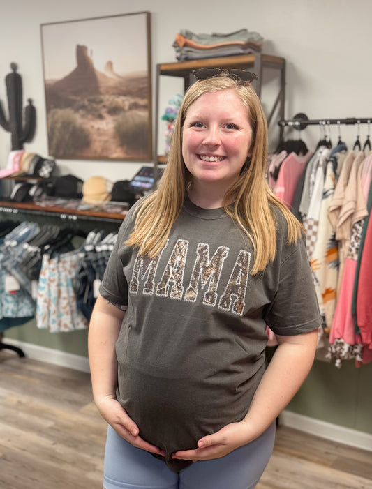 Camo Mama Embroidery Tee