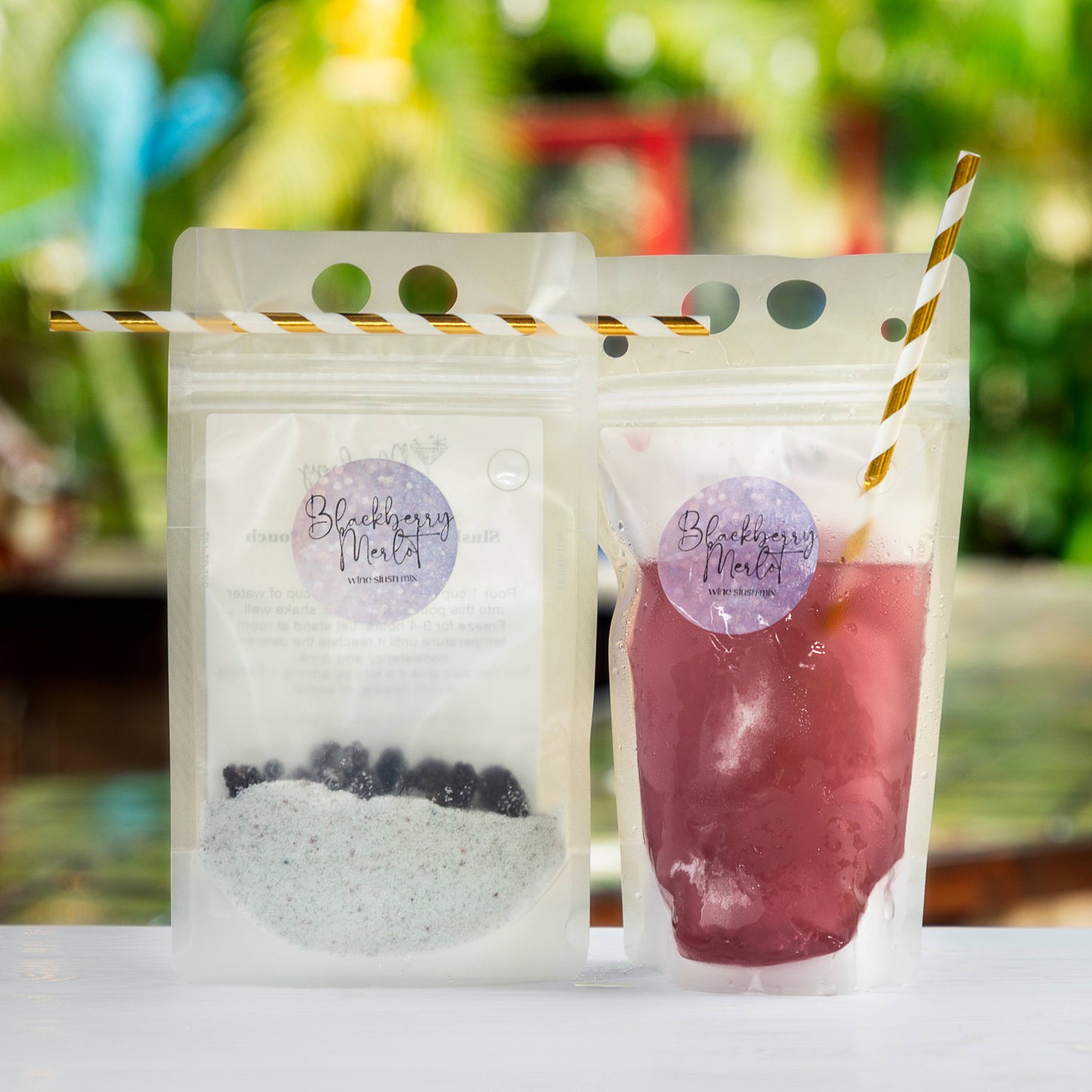 Slush Cocktail Pouches (comes with straw)