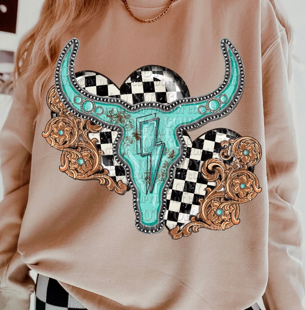Turquoise Bull Skull