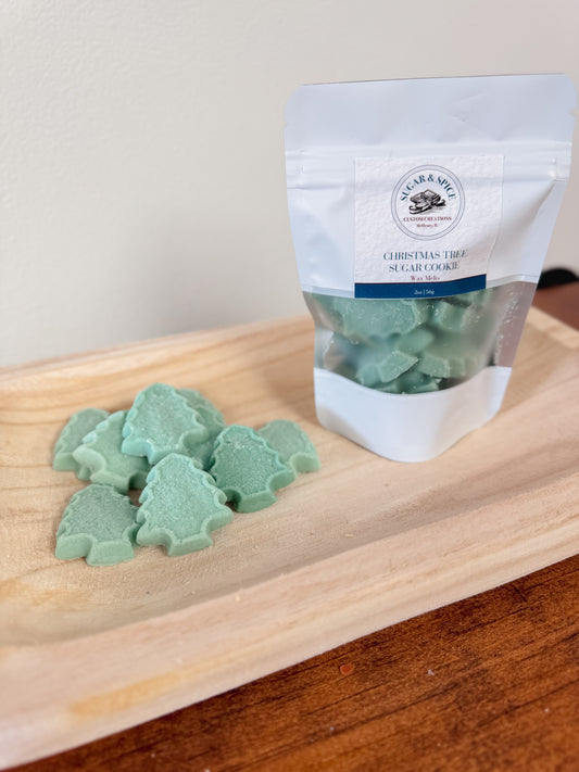 Christmas Tree Sugar Cookie Wax Melts - Festive Holiday Frag