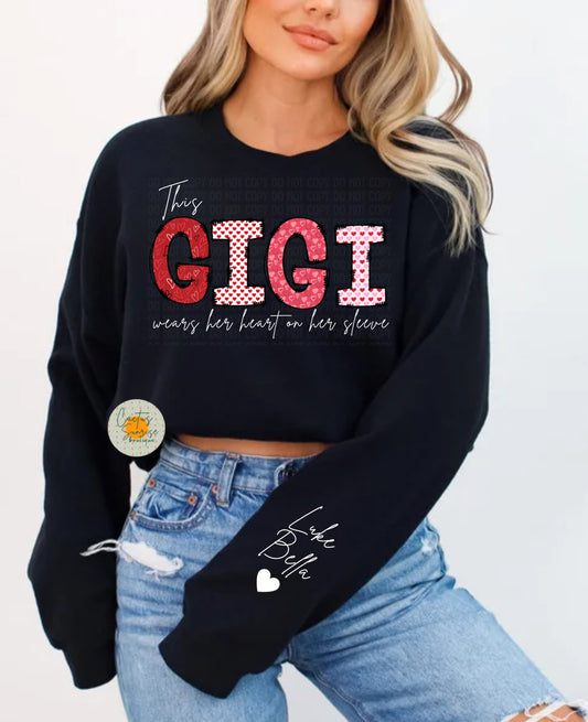 This Gigi wears her heart on her sleeve