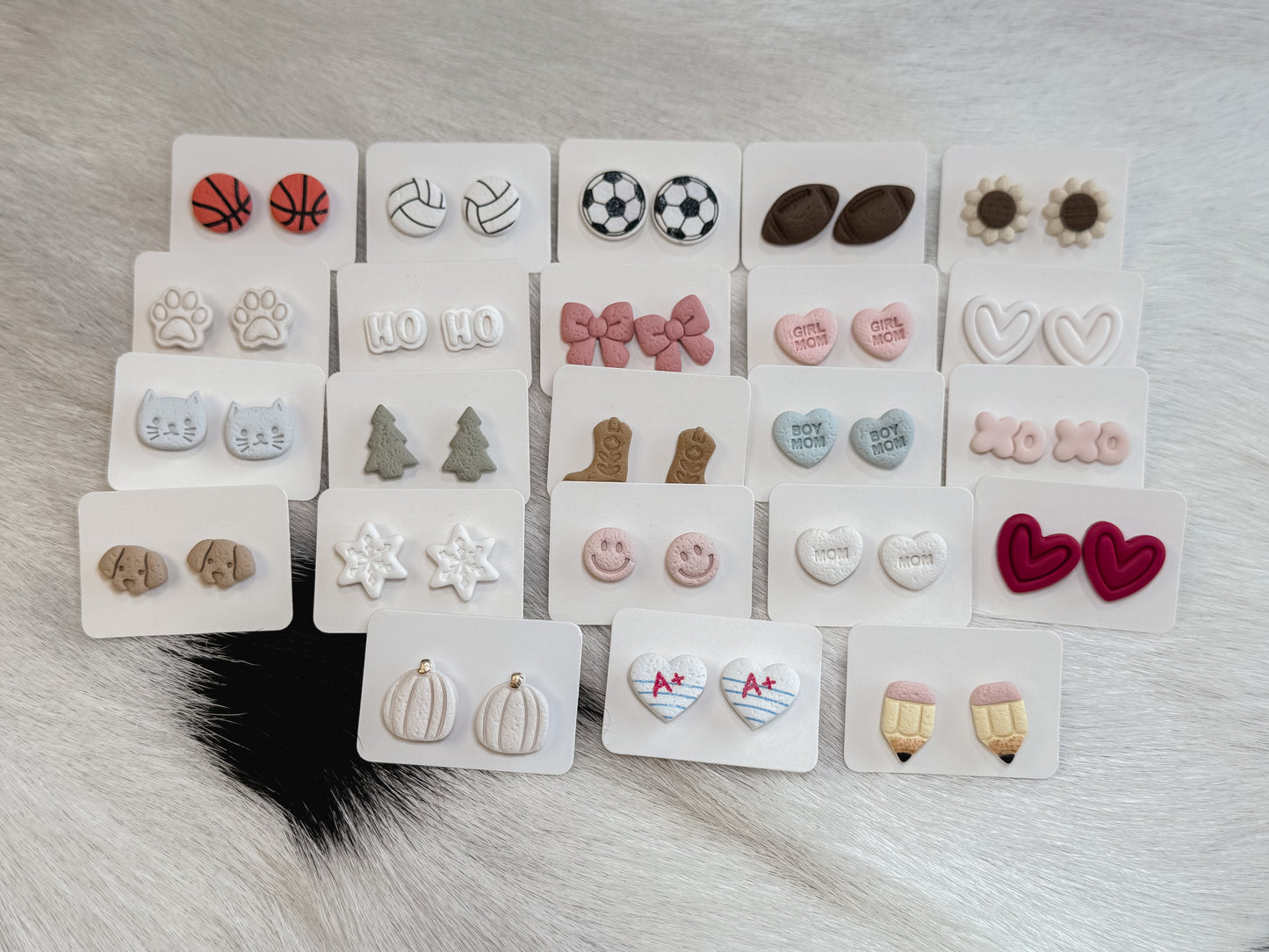 Polymer Clay Stud Earrings