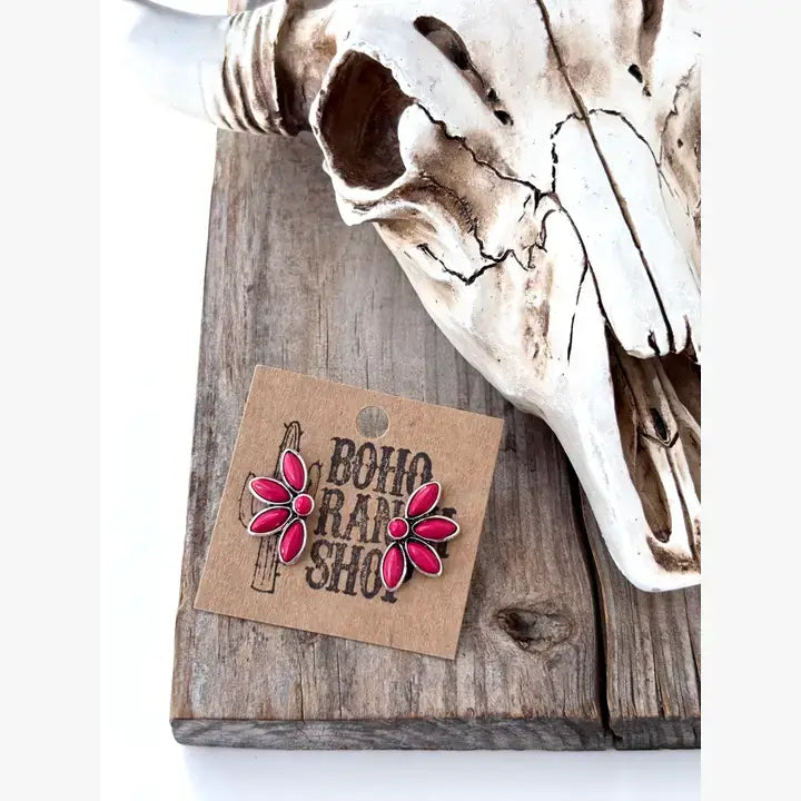 Western Style Stone Stud Earrings