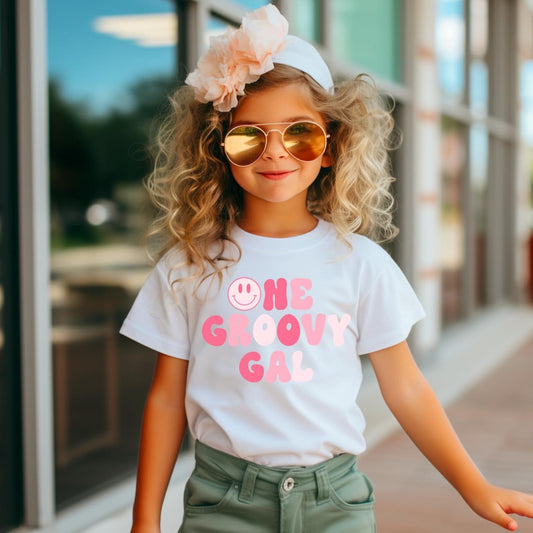 One groovy gal Youth/Toddler/Onesie Tee