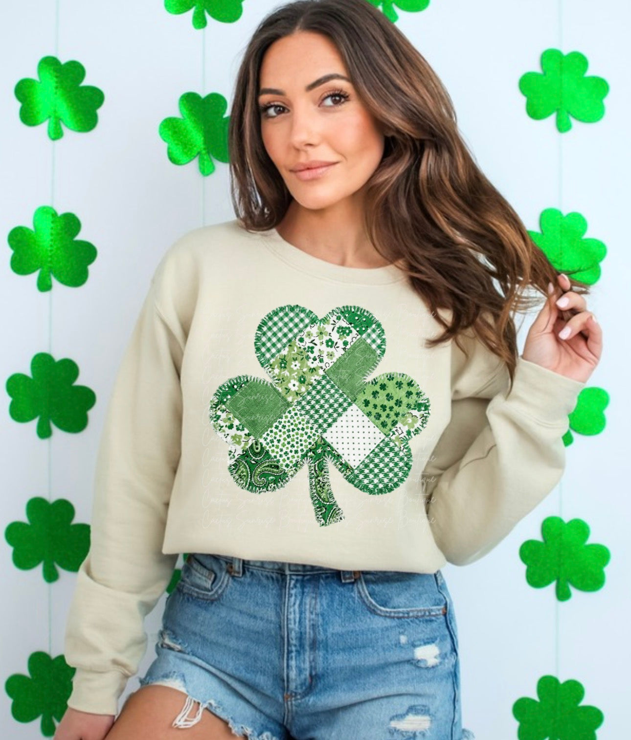 Clover Faux Stitching